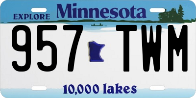 MN license plate 957TWM