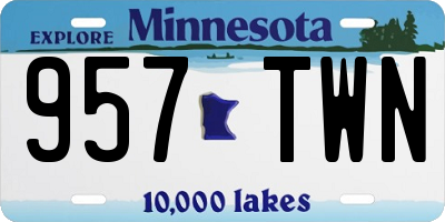 MN license plate 957TWN