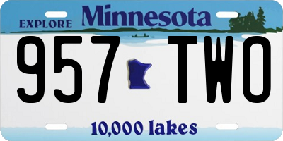 MN license plate 957TWO