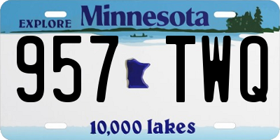 MN license plate 957TWQ