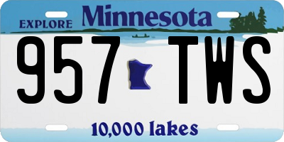 MN license plate 957TWS