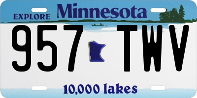 MN license plate 957TWV