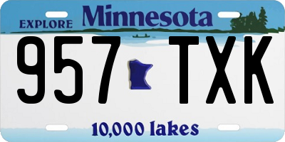 MN license plate 957TXK