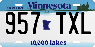MN license plate 957TXL