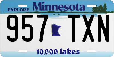 MN license plate 957TXN
