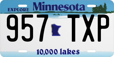 MN license plate 957TXP