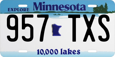 MN license plate 957TXS