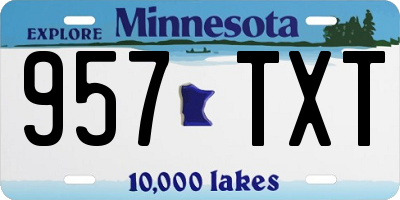 MN license plate 957TXT