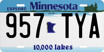 MN license plate 957TYA