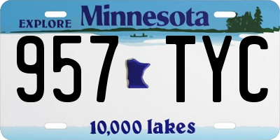 MN license plate 957TYC