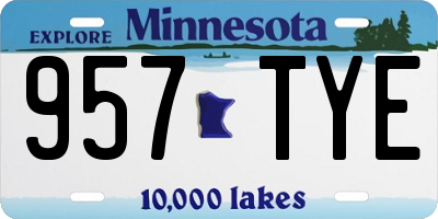 MN license plate 957TYE