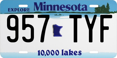 MN license plate 957TYF