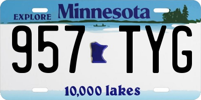 MN license plate 957TYG