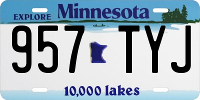 MN license plate 957TYJ