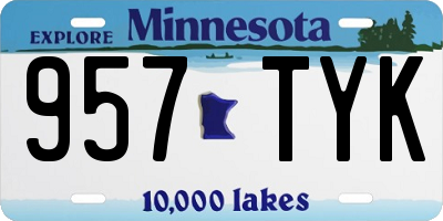 MN license plate 957TYK