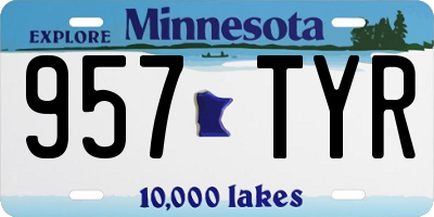 MN license plate 957TYR