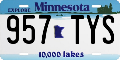 MN license plate 957TYS