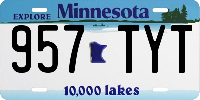 MN license plate 957TYT