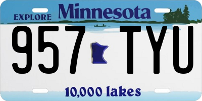 MN license plate 957TYU