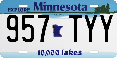 MN license plate 957TYY