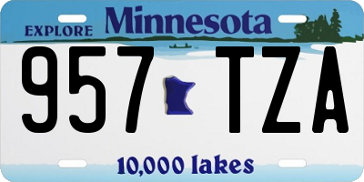 MN license plate 957TZA