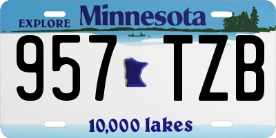 MN license plate 957TZB