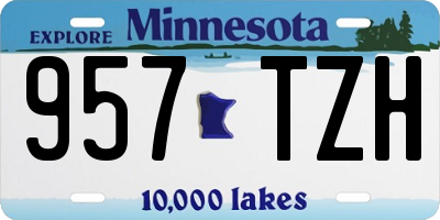 MN license plate 957TZH