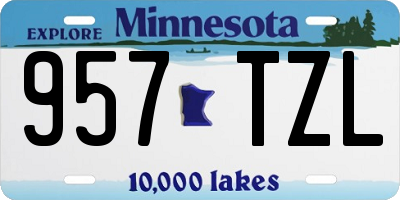 MN license plate 957TZL