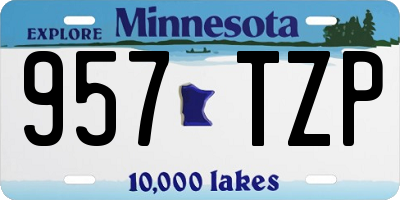 MN license plate 957TZP
