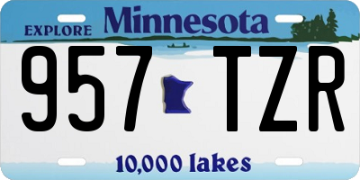 MN license plate 957TZR