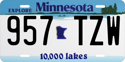 MN license plate 957TZW