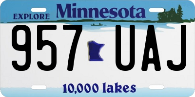 MN license plate 957UAJ