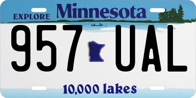MN license plate 957UAL