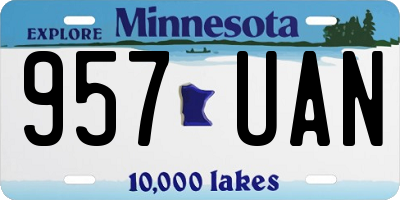 MN license plate 957UAN