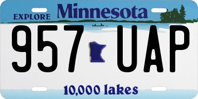 MN license plate 957UAP