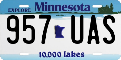 MN license plate 957UAS