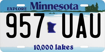MN license plate 957UAU
