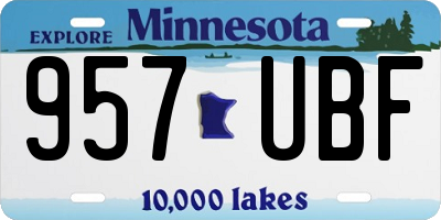 MN license plate 957UBF