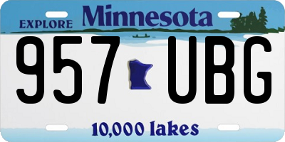 MN license plate 957UBG