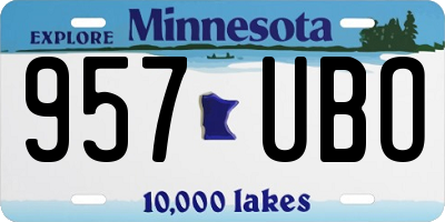 MN license plate 957UBO