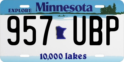 MN license plate 957UBP