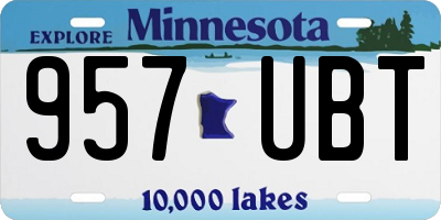 MN license plate 957UBT