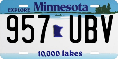 MN license plate 957UBV