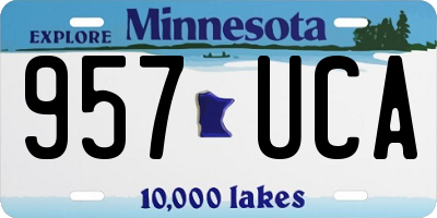 MN license plate 957UCA