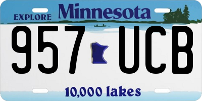 MN license plate 957UCB
