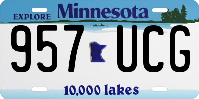 MN license plate 957UCG