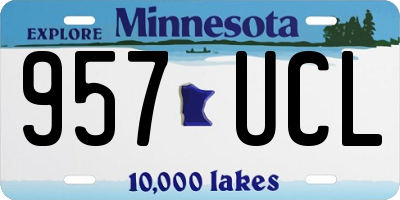 MN license plate 957UCL