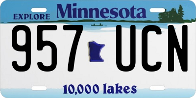 MN license plate 957UCN