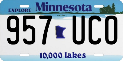 MN license plate 957UCO