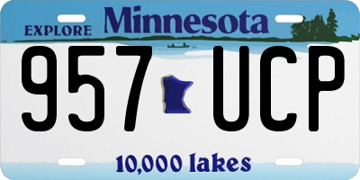 MN license plate 957UCP